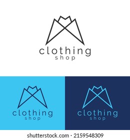 Clothing shop logo design vector template,