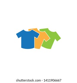 Clothing shop logo template vector icon illustration