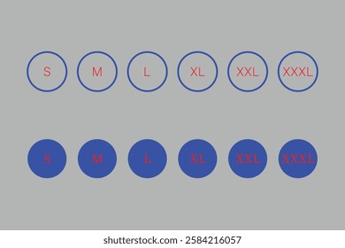 Clothing Size Chart Displaying S, M, L, XL, XXL, XXXL Options.