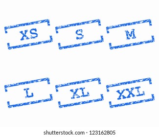 Clothing size stamps