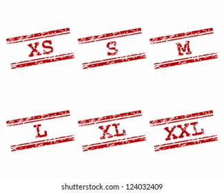 Clothing size stamps