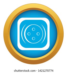 Clothing square button icon blue vector isolated on white background for any design