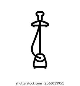 clothing steamer clothes care line icon vector. clothing steamer clothes care sign. isolated contour symbol black illustration