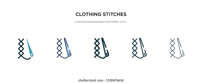 clothing stitches icon in different style vector illustration. two colored and black clothing stitches vector icons designed in filled, outline, line and stroke style can be used for web, mobile, ui
