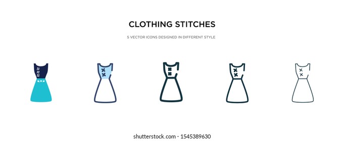 clothing stitches icon in different style vector illustration. two colored and black clothing stitches vector icons designed in filled, outline, line and stroke style can be used for web, mobile, ui