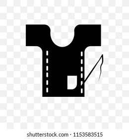 Clothing stitches vector icon isolated on transparent background, Clothing stitches logo concept