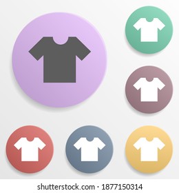 Clothing store location badge color set icon. Simple glyph, flat vector of map icons for ui and ux, website or mobile application
