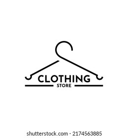 Clothing Store Logo Design Hanger Vector Stock Vector (Royalty Free ...