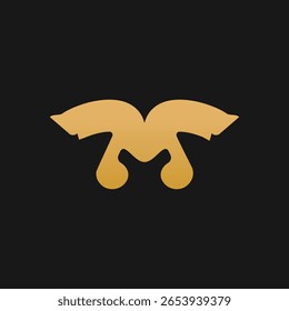 Logotipo de loja de roupas com dois logotipo de cobra, letra M e marca de combinação de amor. É para estudante de Artes Marciais ou Ginásio e Fitness Vestuário Loja Logo Design