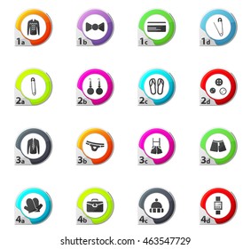 Clothing Store web icons for user interface design