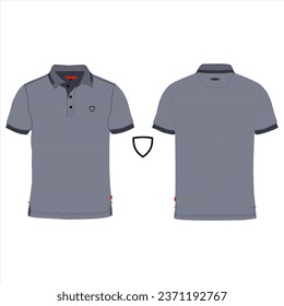 clothing template on front side and back side