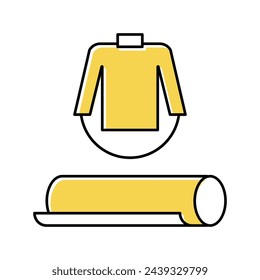 clothing textile fabric color icon vector. clothing textile fabric sign. isolated symbol illustration