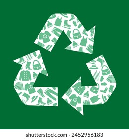 Clothing and textile recycling symbol.