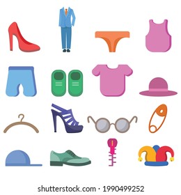 prendas de vestir vectorial clip conjunto con vestido, zapatos, elementos de moda, talón de mujer