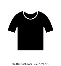 Clothing vector icon, flat design t-shirt symbol.