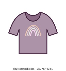 Icono de Vector del diseño lindo del vestido de los niños, hay Imagen del arco iris boho. no para la gente del arco iris