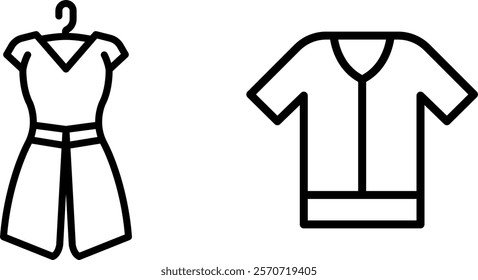 "Clothing Vector Icon Set: Trendy and Versatile Designs for Fashion, Apparel, and Retail Projects"