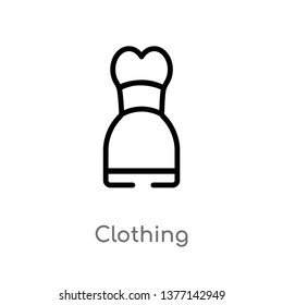 clothing vector line icon. Simple element illustration. clothing outline icon from sew concept. Can be used for web and mobile