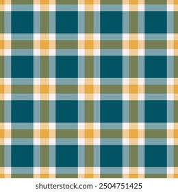 Clothing vector pattern check, korean texture background tartan. Yard seamless textile fabric plaid in pastel and amber colors palette.