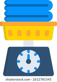 Clothing Weighing Icon Flat Vector Illustration