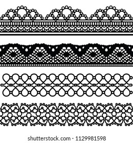 Lace trim brush set Royalty Free Vector Image - VectorStock