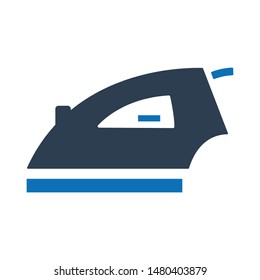 Cloths iron flat vector icon