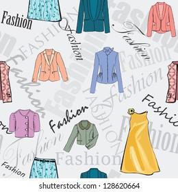 Cloths pattern. fashion seamless background