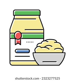 clotted cream milk product color icon vector. clotted cream milk product sign. isolated symbol illustration