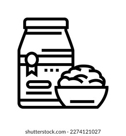 clotted cream milk product line icon vector. clotted cream milk product sign. isolated contour symbol black illustration