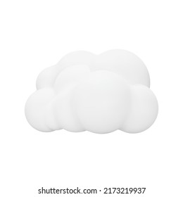 Cloud 3d icon. Isolated object on a transparent background
