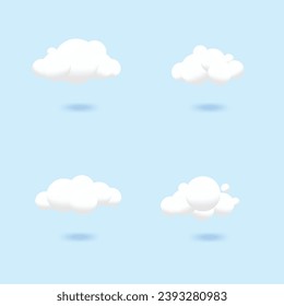 Cloud 3d soft icon design illustration template