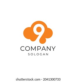 
Conception du logo de typographie Alphabet Cloud 9