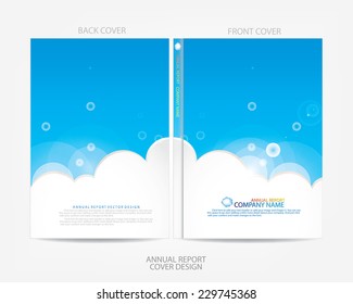 Cloud abstract annual report cover design