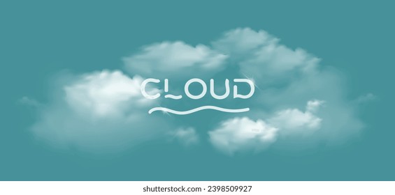 ilustración de banner de fondo abstracto de nube