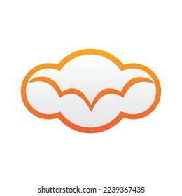 Cloud abstract big 1 logo template
