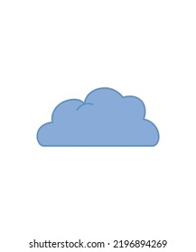 Cloud. Abstract cloudy isolated on white  background. Vector illustration. weather symbol. 