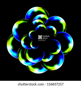 Ilustración abstracta de nube. EPS10. 