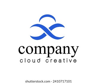 cloud abstract logo design template