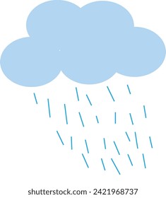 Cloud. Abstract white clouds are isolated on an indigo background. Vector illustration.