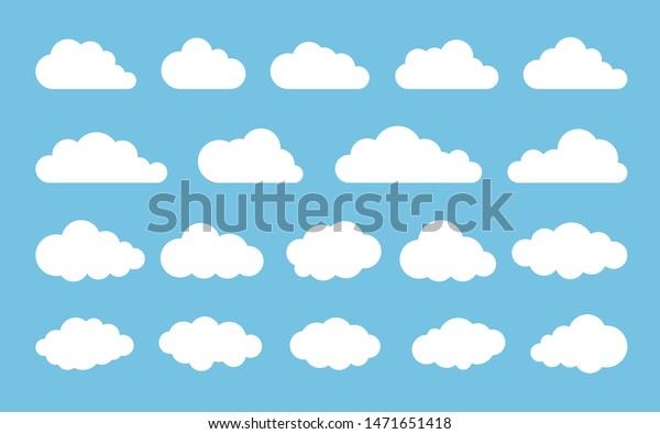 雲 青の背景に抽象的な白い曇り ベクターイラスト のベクター画像