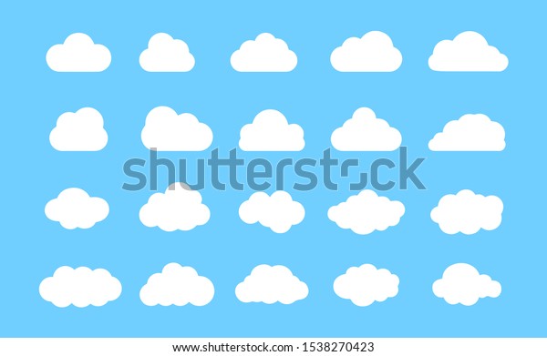雲 青の背景に抽象的な白い曇り ベクターイラスト のベクター画像素材 ロイヤリティフリー