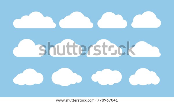 雲 青の背景に抽象的な白い曇り ベクターイラスト のベクター画像素材 ロイヤリティフリー