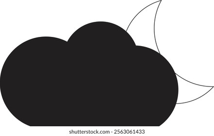 Cloud Abstract white isolated Vector illustration