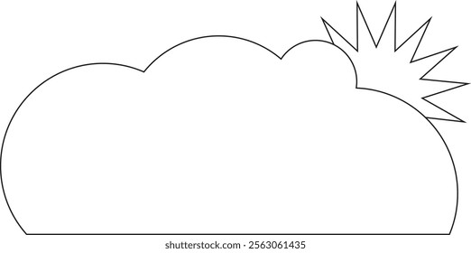 Cloud Abstract white isolated Vector illustration