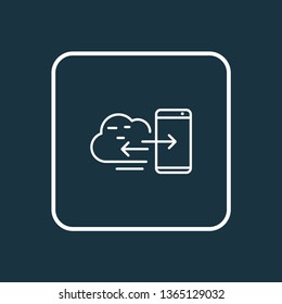 Cloud access icon line symbol. Premium quality isolated connection element in trendy style.