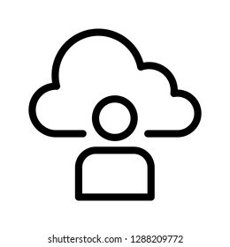 cloud account line icon