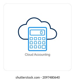 Concepto de icono de contabilidad en la nube