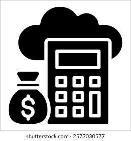 Cloud Accounting Icon Element For Design