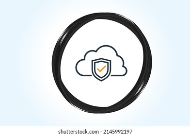 cloud accounts monitor icon vector design