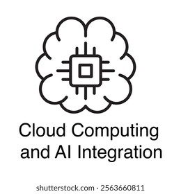 Cloud AI Integration Icon – AI-Enabled Cloud Computing Solutions